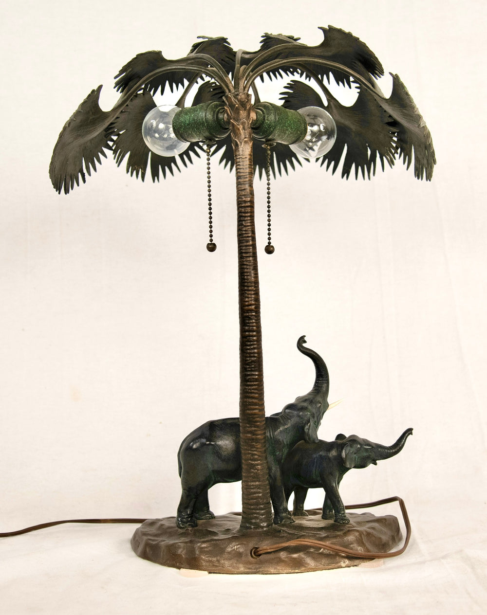 Elephant and Palm Tree Lamp