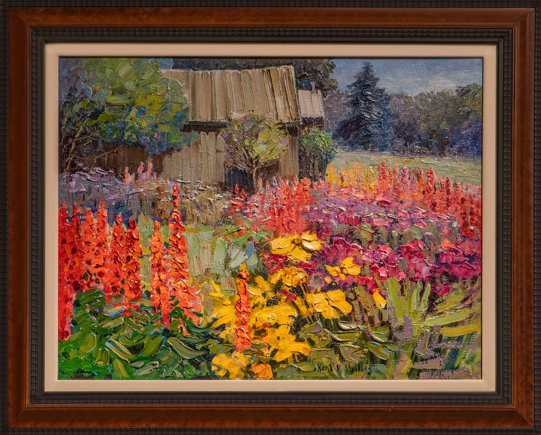 Shed, Flowers and Sunshine (c. 1991) by Kent Wallis