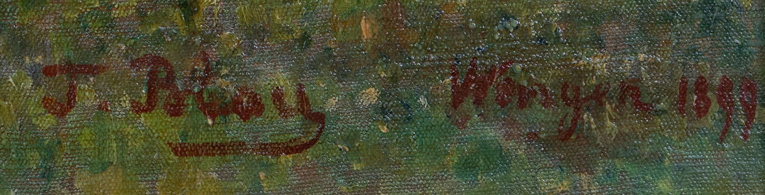 Figures Walking in Wengen by Tina Blau