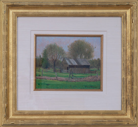 Barnyard Scene by Leconte Stewart