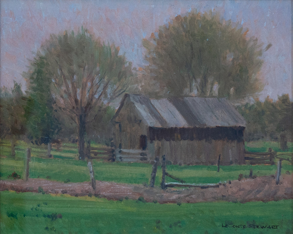 Barnyard Scene by Leconte Stewart