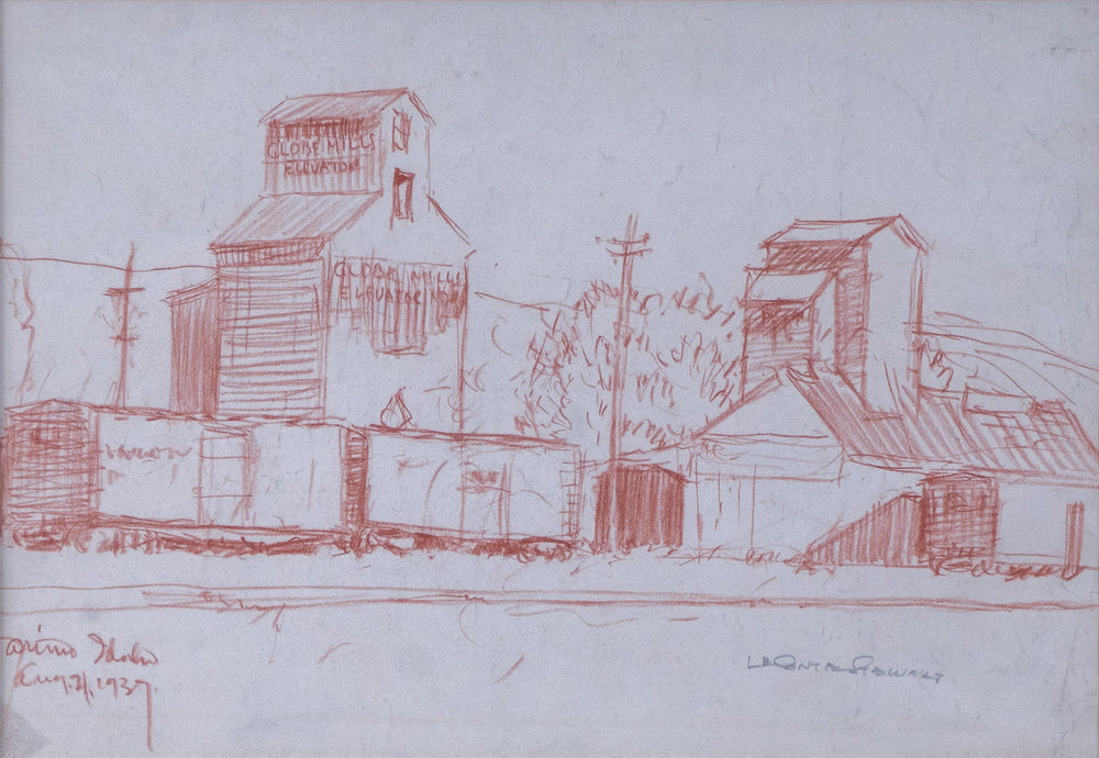 Grain Elevators, Arimo, Idaho by Leconte Stewart