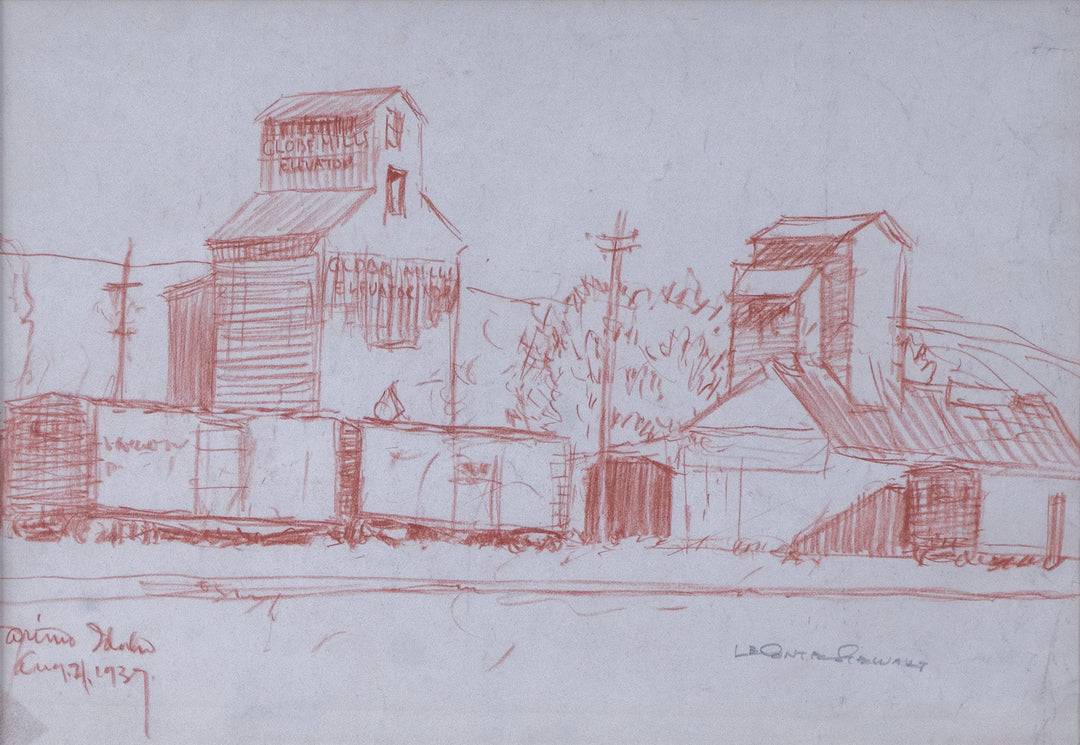 Grain Elevators, Arimo, Idaho by Leconte Stewart