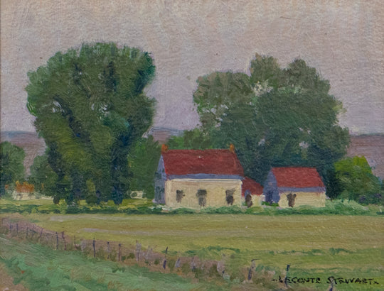 Farmstead with Red Roofs by Leconte Stewart