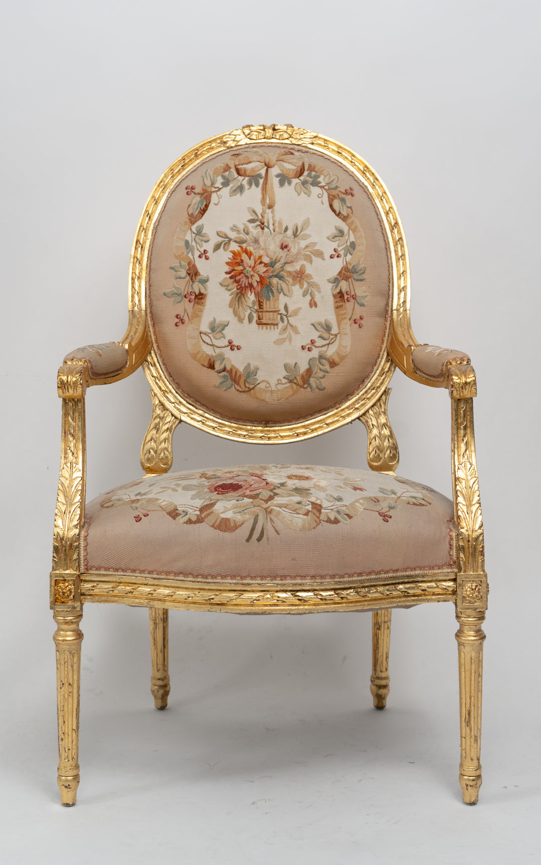 French Louis XVI Style Sofa and Armchair Set