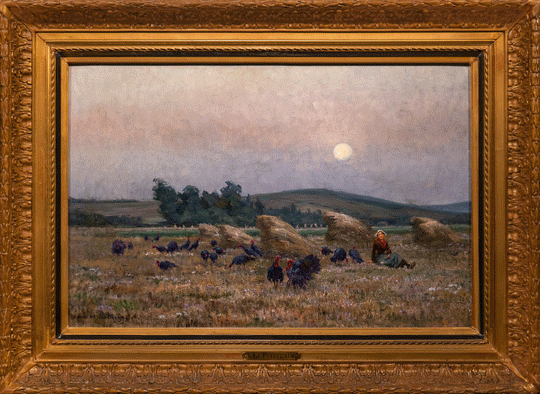 Twighlight Among the Turkeys by Louis Le Poittevin (French, 1847-1909)