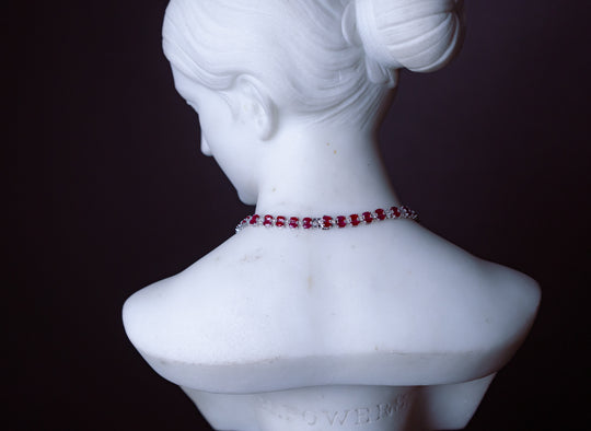 Burmese Ruby and Diamond Necklace by Oscar Friedman