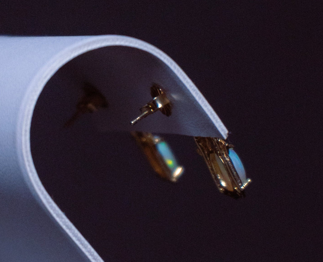 Opal and Diamond Pendant Earrings