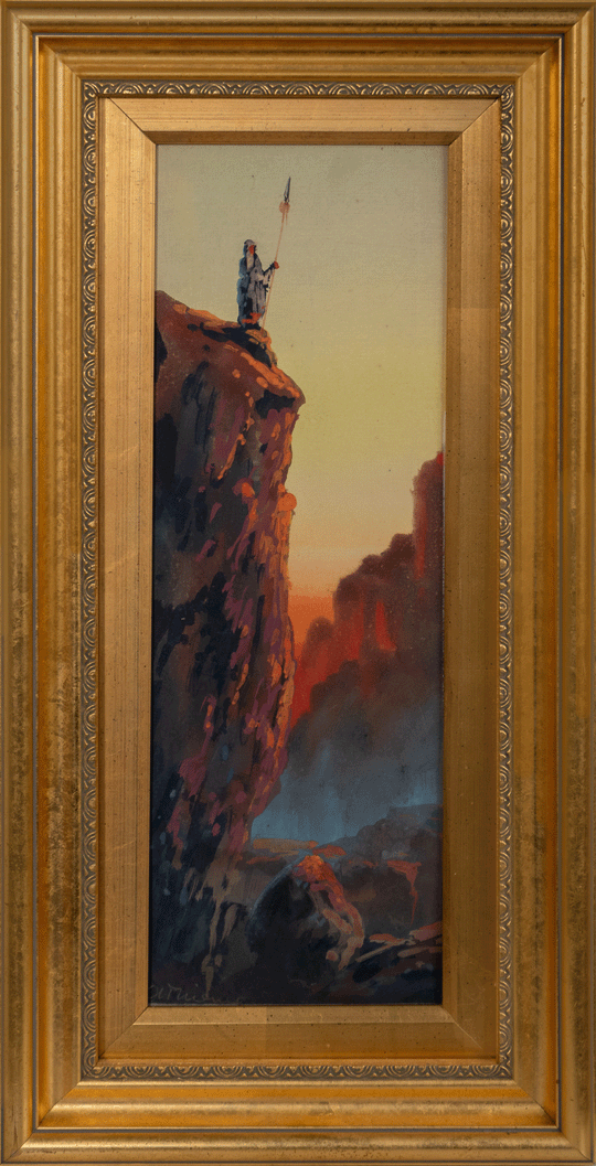 Indian on a Cliff By Anthony Thieme (1888–1954)