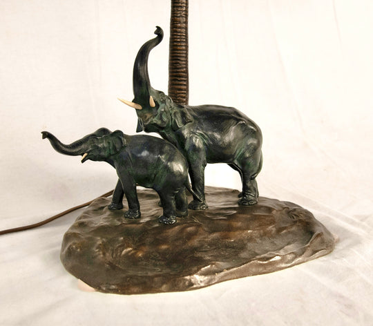 Elephant and Palm Tree Lamp