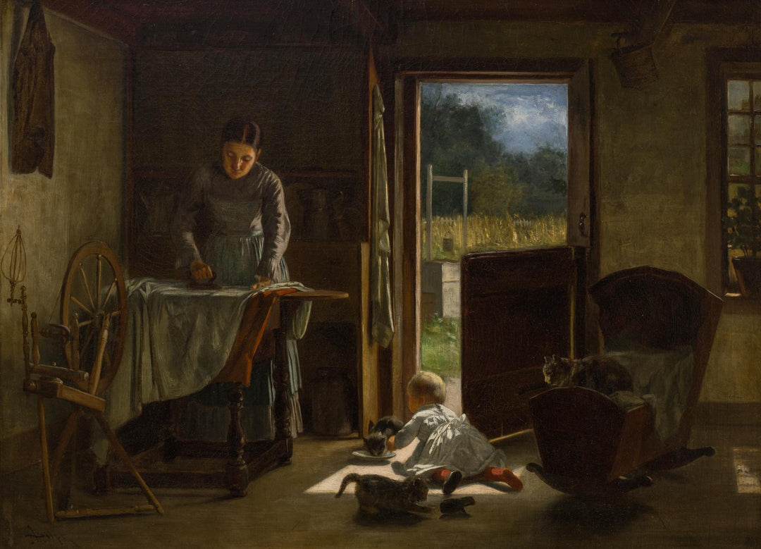 Baby Playing with Kittens by John Henry Dolph