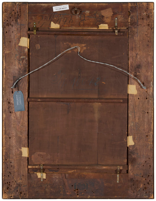 Woman with Parasol and Ruffled Cloak Standing in a Sunroom by Gotthardt Kuehl