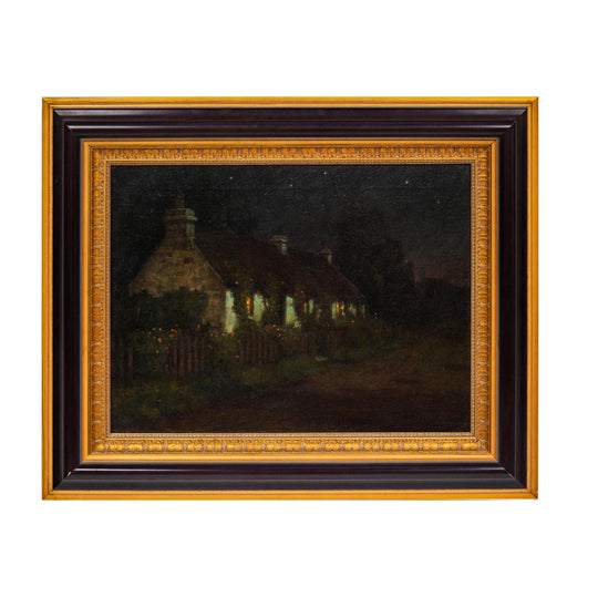 Cottages in Nocturnal Landscape by Nellie Durfee