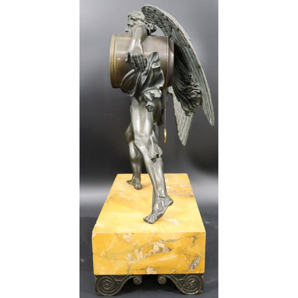 A French Bronze Mantel Clock: Chronos with Scythe