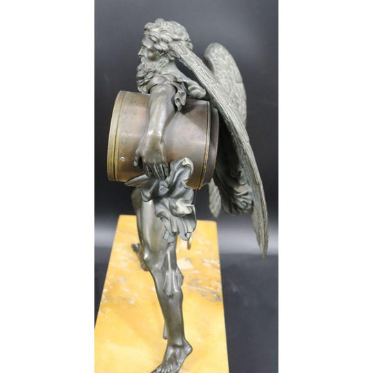 A French Bronze Mantel Clock: Chronos with Scythe