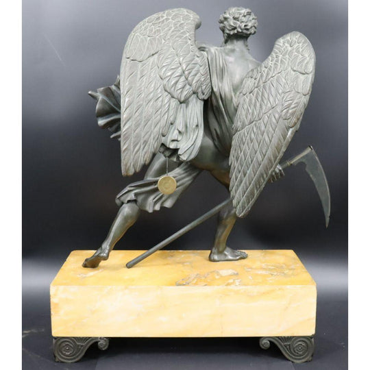 A French Bronze Mantel Clock: Chronos with Scythe