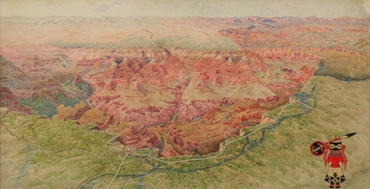Grand Canyon Pictorial Map, ca. 1925 by Gunnar Widforss