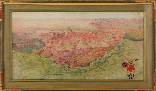 Grand Canyon Pictorial Map, ca. 1925 by Gunnar Widforss