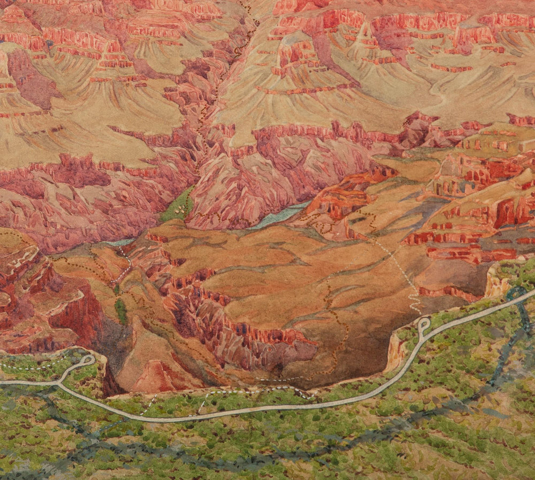 Grand Canyon Pictorial Map, ca. 1925 by Gunnar Widforss