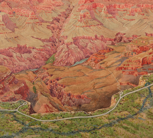 Grand Canyon Pictorial Map, ca. 1925 by Gunnar Widforss