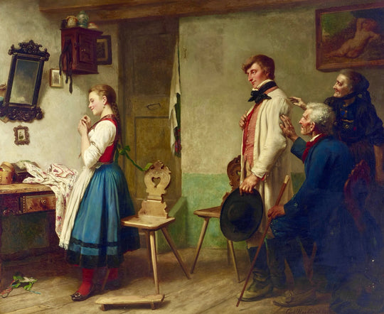 The Marriage Proposal by Carl Wilhelm Hübner