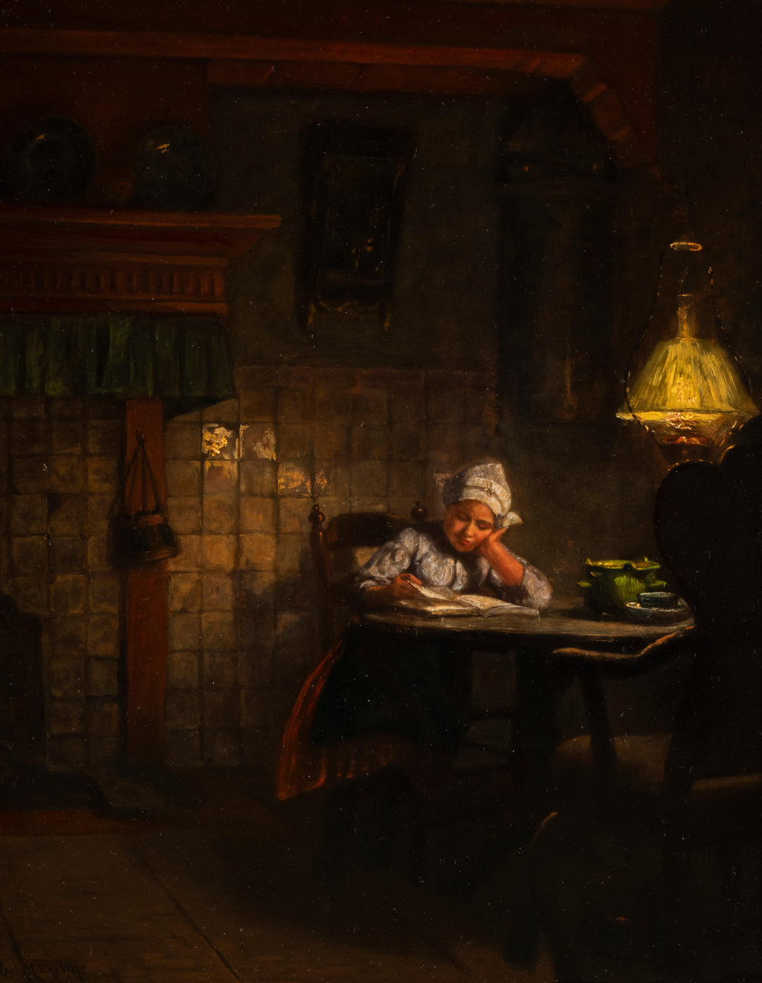 Woman Reading by Carl Emil Mücke