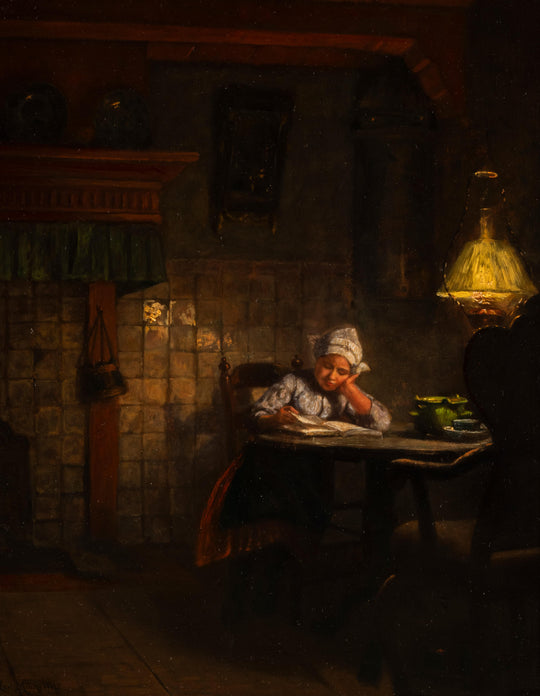 Woman Reading by Carl Emil Mücke