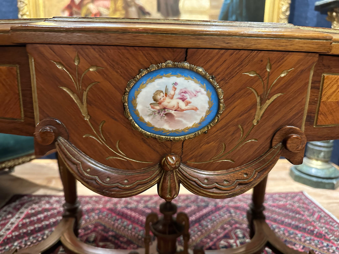 American Marquetry Rosewood Center Table