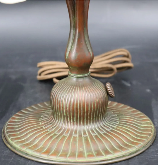 Tiffany Studios Signed Bronze Three-Arm Desk Lamp