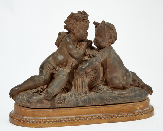 Figural Group of Two Putti by Albert-Ernest Carrier-Belleuse