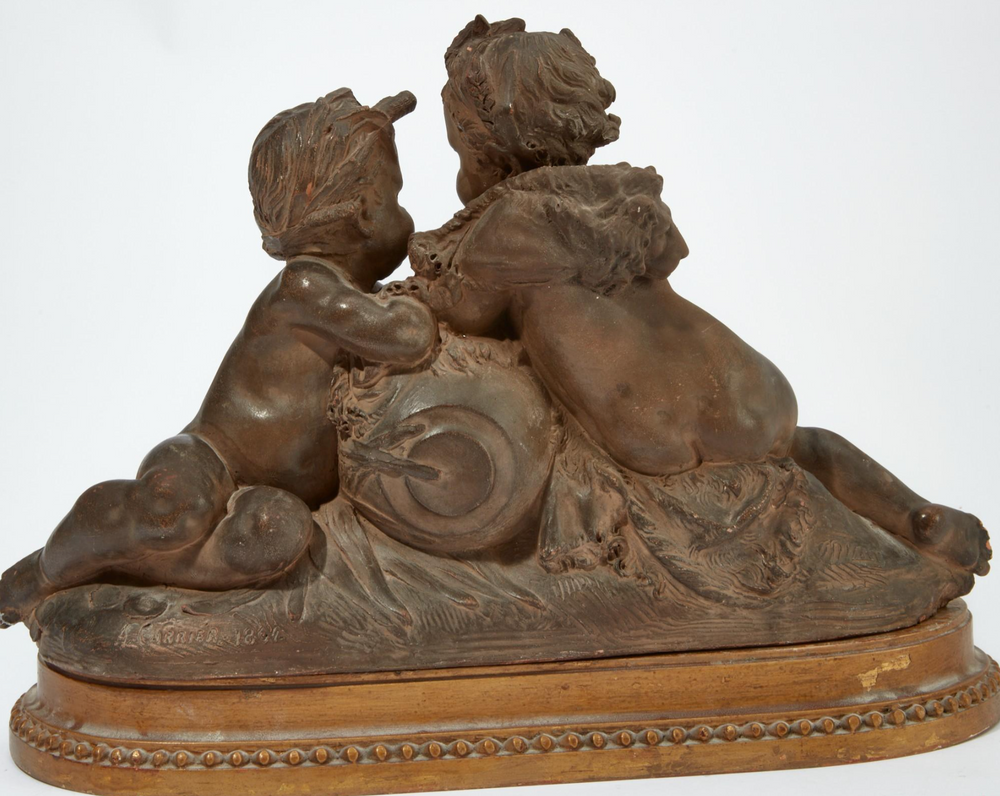 Figural Group of Two Putti by Albert-Ernest Carrier-Belleuse