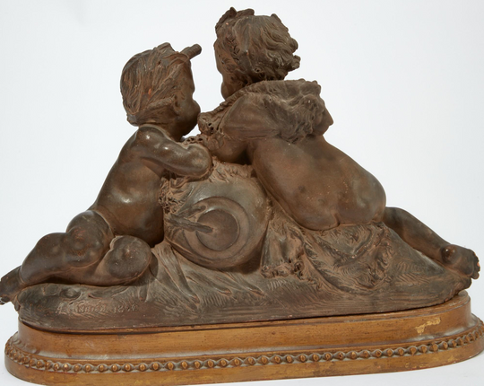 Figural Group of Two Putti by Albert-Ernest Carrier-Belleuse