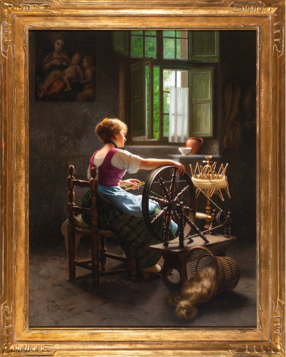 The Spinner by Giovanni Battista Torriglia