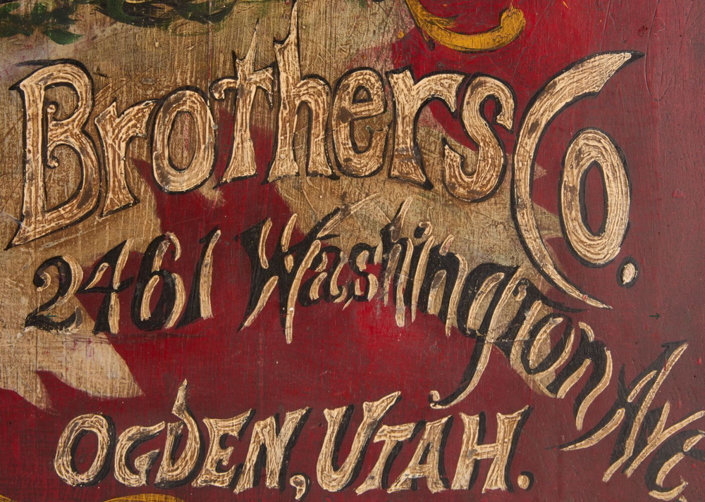 Browning Brothers Co. Trade Sign with Black Bear