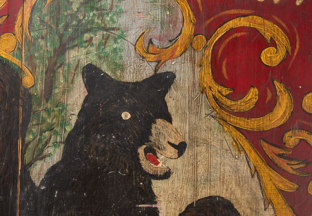 Browning Brothers Co. Trade Sign with Black Bear