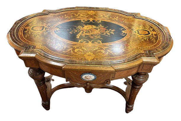 American Marquetry Rosewood Center Table