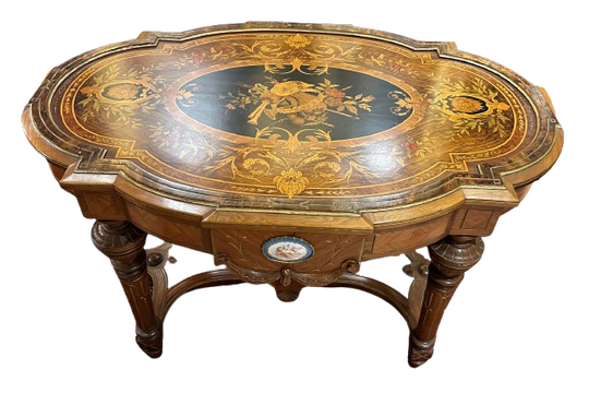 American Marquetry Rosewood Center Table