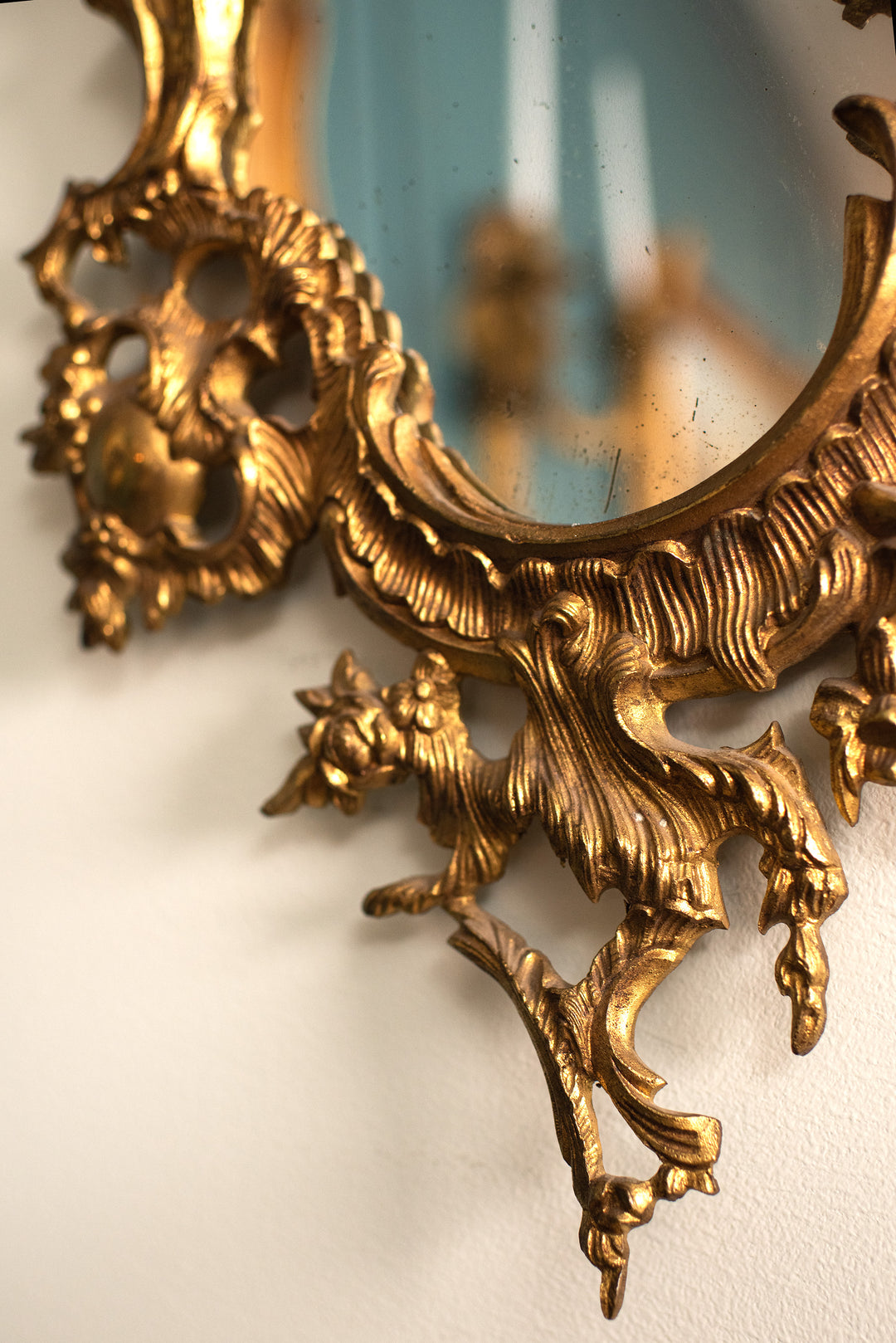19th Century French Louis XV Style Mirror in Bronze