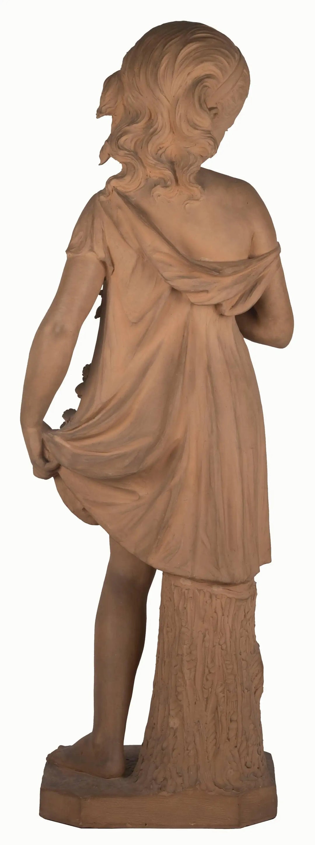 Young Girl with Garland by Charles-Auguste Lebourg