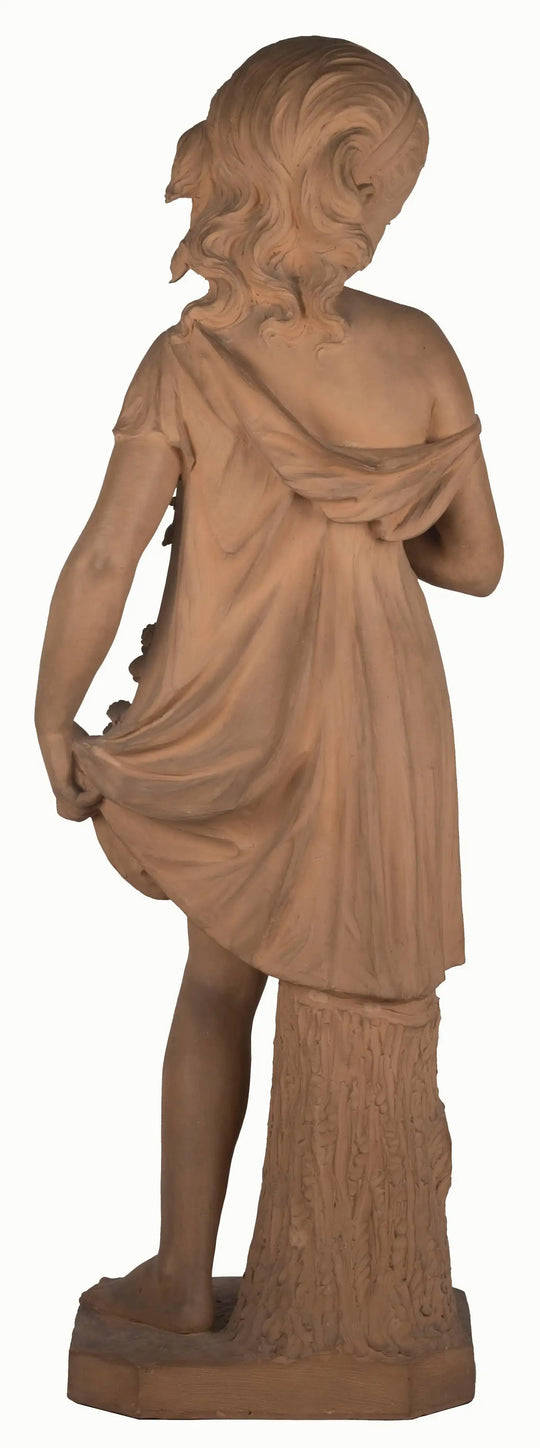 Young Girl with Garland by Charles-Auguste Lebourg