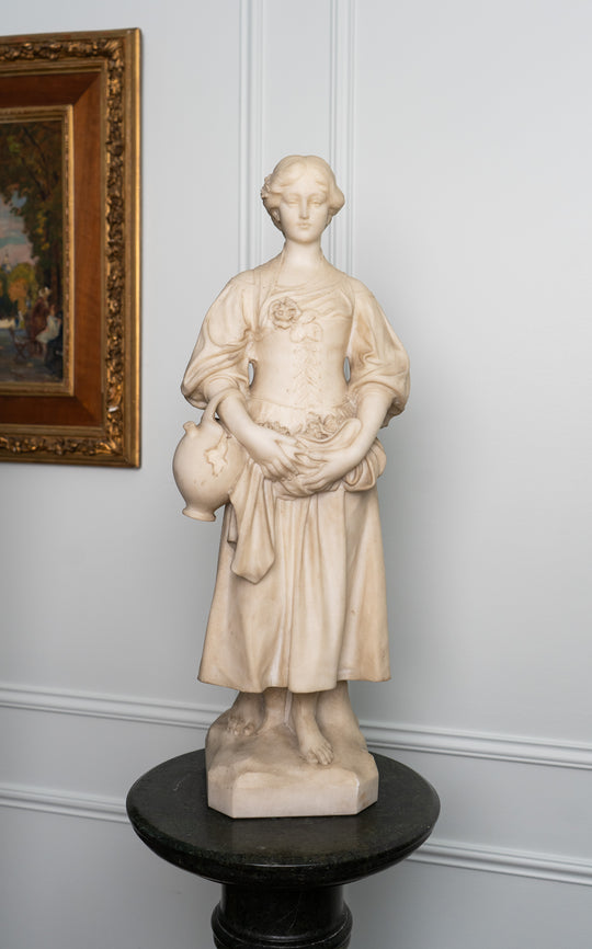 Italian marble statue of a maiden