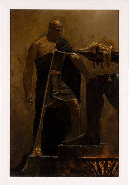 The Ten Commandments (Paramount, 1956), Yul Brynner "Rameses" with Infant Son Character Concept Artwork by Arnold Friberg