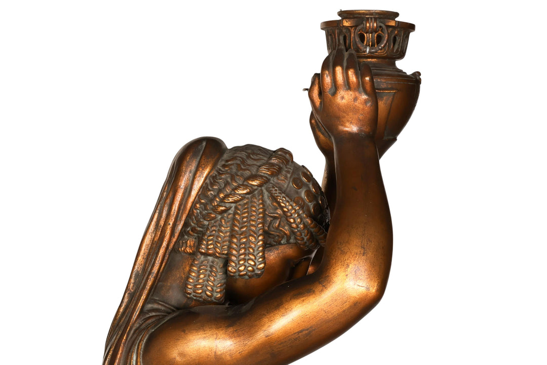 Pair of Neoclassical Figural Torchieres by J.J. Ducel Fils