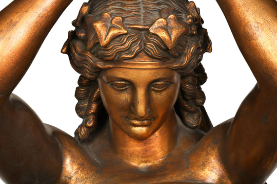 Pair of Neoclassical Figural Torchieres by J.J. Ducel Fils
