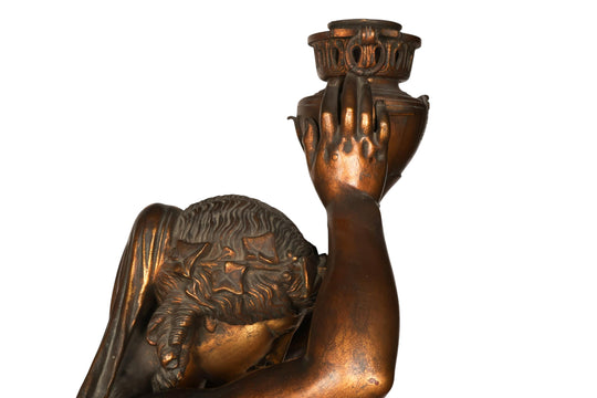 Pair of Neoclassical Figural Torchieres by J.J. Ducel Fils