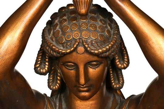 Pair of Neoclassical Figural Torchieres by J.J. Ducel Fils