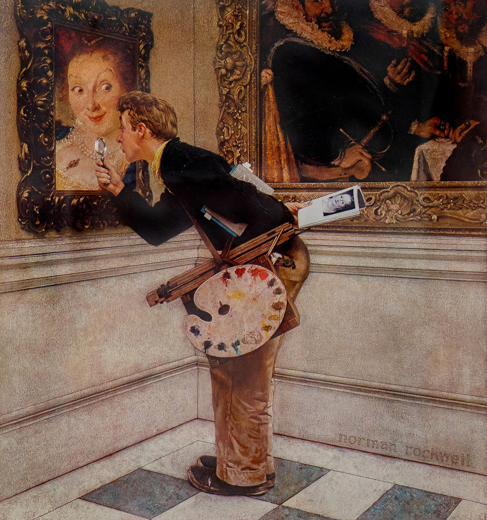 The Art Critic Signed by Norman Rockwell
