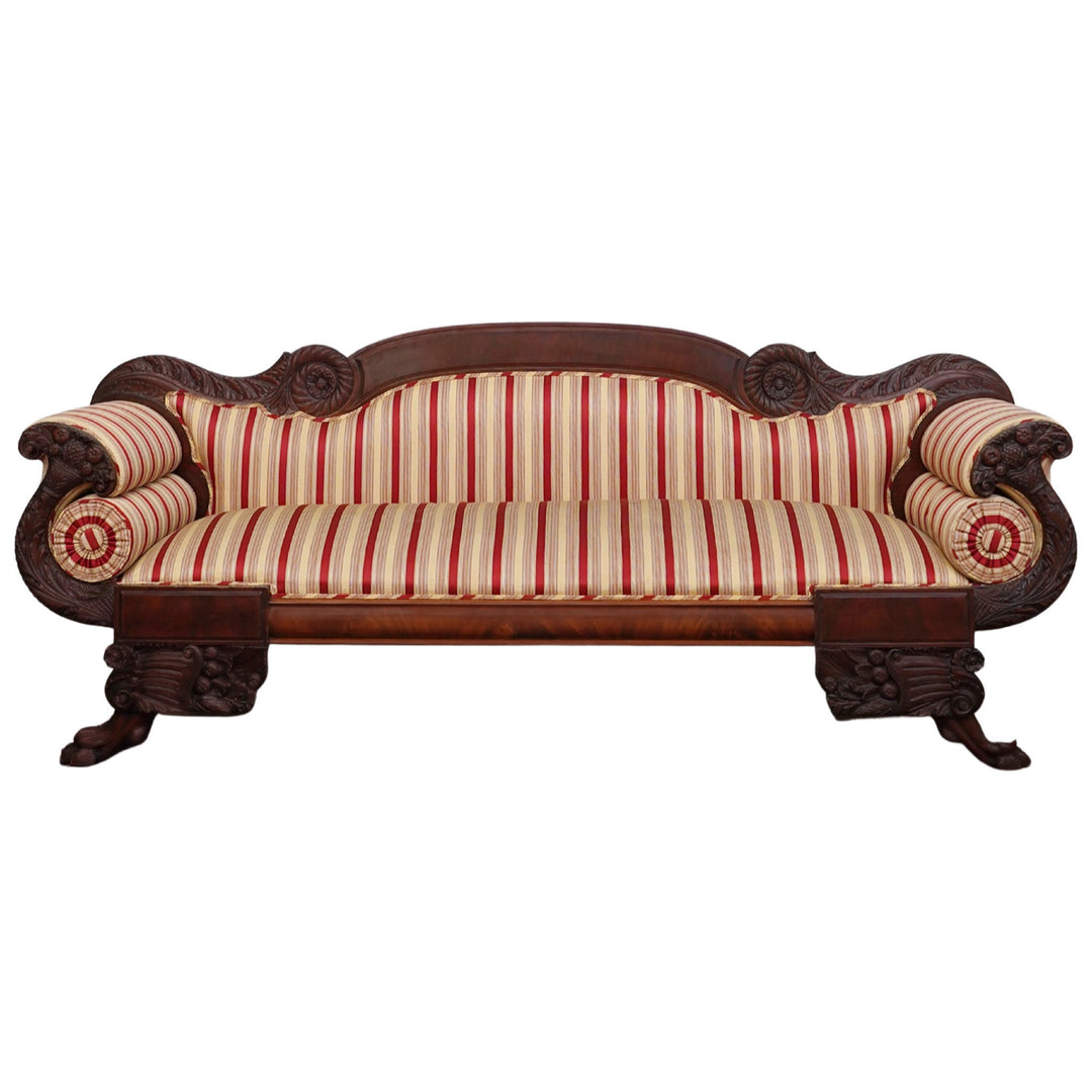 Striped American Empire Style Sofa