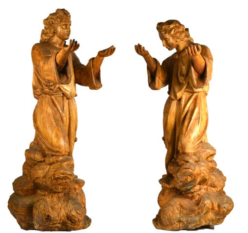 Pair of Kneeling Angels, Italian School (18th Century)