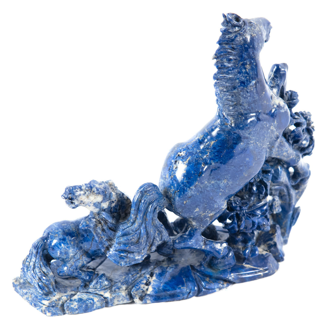 19th Century Blue Marble Horse Sculpture